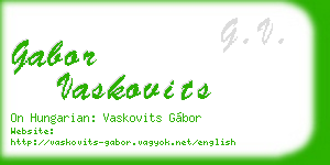 gabor vaskovits business card